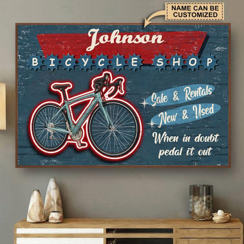 Aeticon Gifts Personalized Cycling Bicycle Shop Pedal It Out Canvas