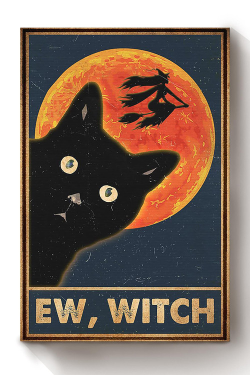 Ew Witch Halloween Wall Decor Gift For Pumpkin Carving Ideas Halloween Decorations Haunted Houses Canvas