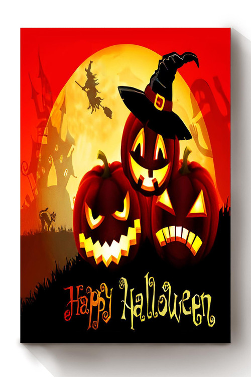Happy Halloween Halloween Wall Decor Gift For Pumpkin Carving Ideas Halloween Decorations Haunted Houses Canvas