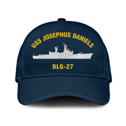 Uss Josephus Daniels Dlg-27 Classic Cap, Custom Embroidered Us Navy Ships Classic Baseball Cap, Gift For Navy Veteran