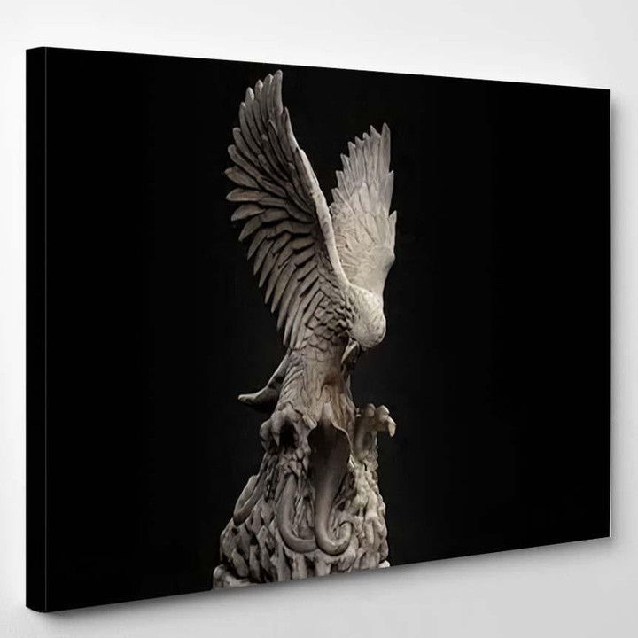 3D Composite Illustration Eagle Fighting Snake, Eagle Animals Premium Multi Canvas Prints, Multi Piece Panel Canvas , Luxury Gallery Wall Fine Art Single Canvas 1 PIECE (8x10)
