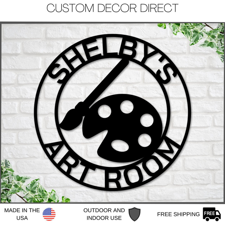 Art Room Sign, Craft Room Sign, Arts And Crafts Sign, Metal Sign, Hobby Sign, Painting Sign, Art Class Sign, Art Teacher Gift, Custom Sign Laser Cut Metal Signs Custom Gift Ideas 12x12IN