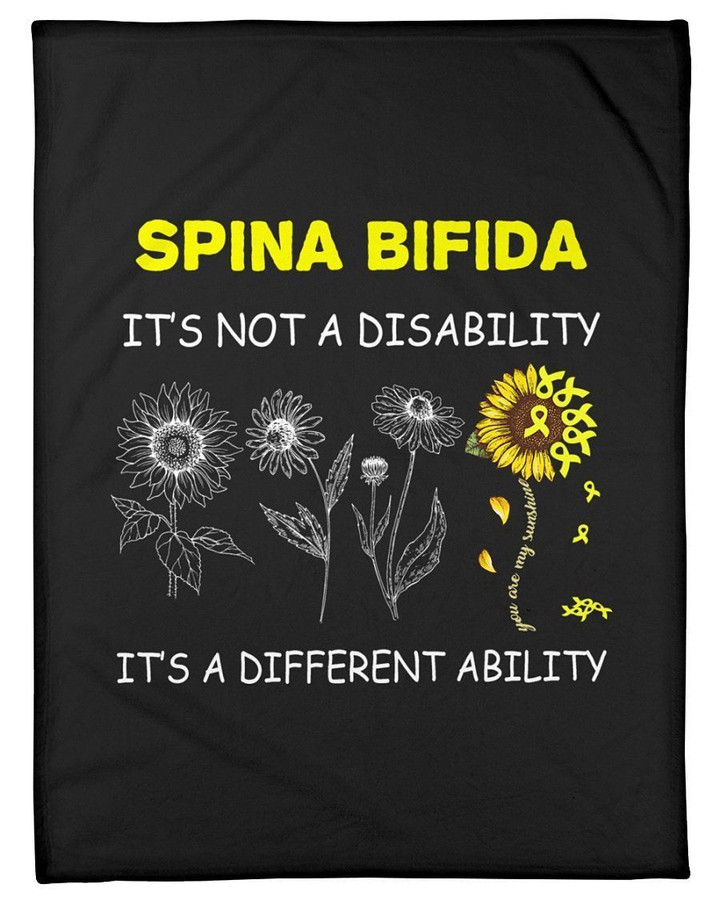Spina Bifina Is A Different Ability Custom Design Fleece Blanket