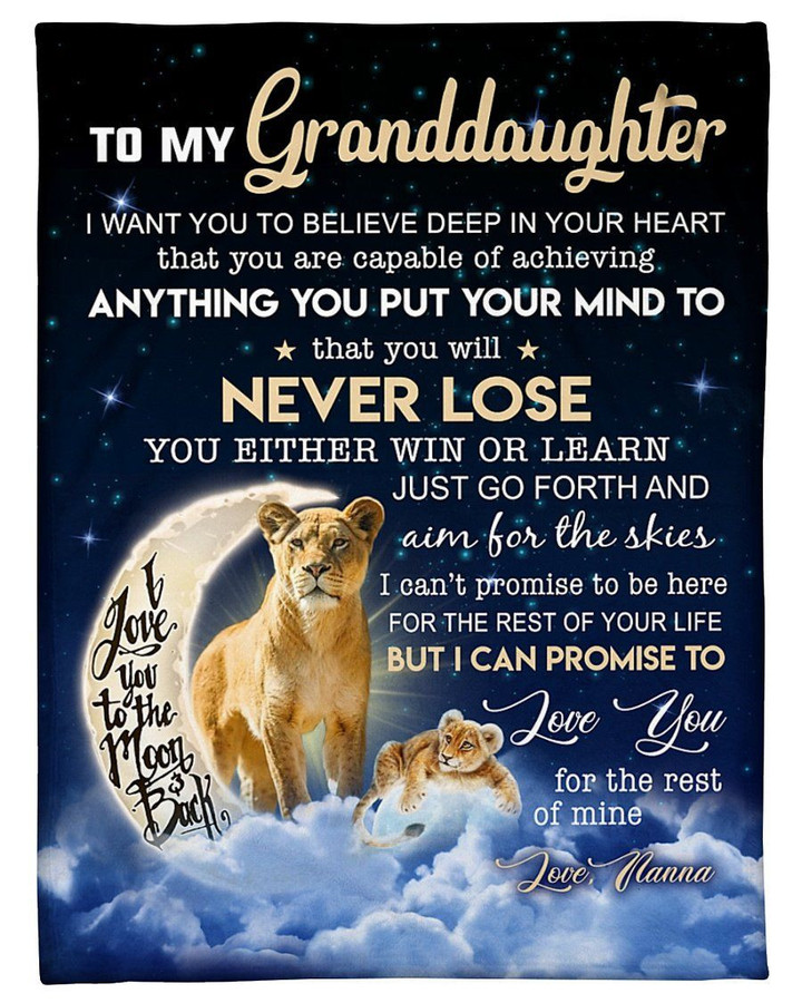 Lovely Message From Nanna Gifts For Granddaughters Fleece Blanket