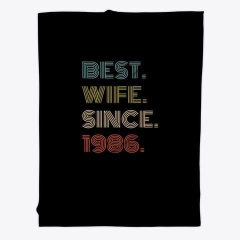 Best Wife Since 1982 Vintage Style Anniversary Gift Fleece Blanket
