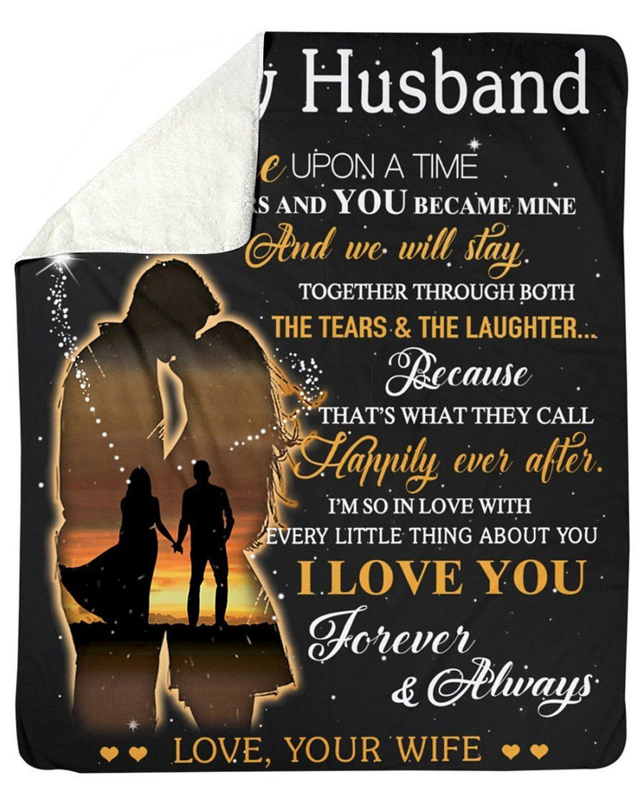 Lovely Message From Wife Gifts For Husbands Fleece Blanket