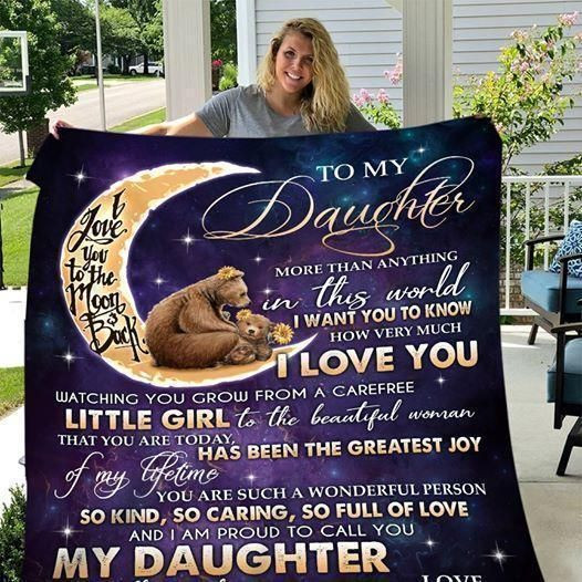 To My Daughter I Like Watching You Grow Fleece Blanket