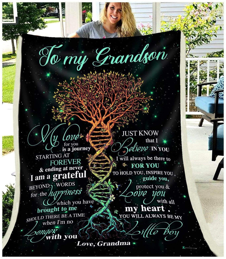 Blanket Gift For Grandson My Love For You Is A Journey