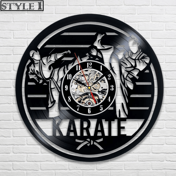 Karate Vinyl Record Clock