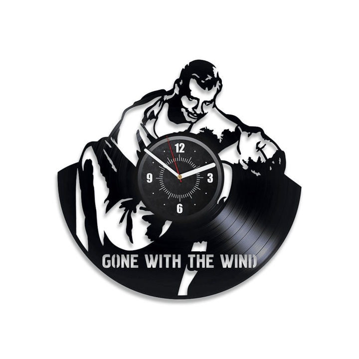 Gone With The Wind Vinyl Record Wall Clock Retro Movie Wall Art Original Decor For Living Room Vintage Artwork Christmas Gift For Grandma