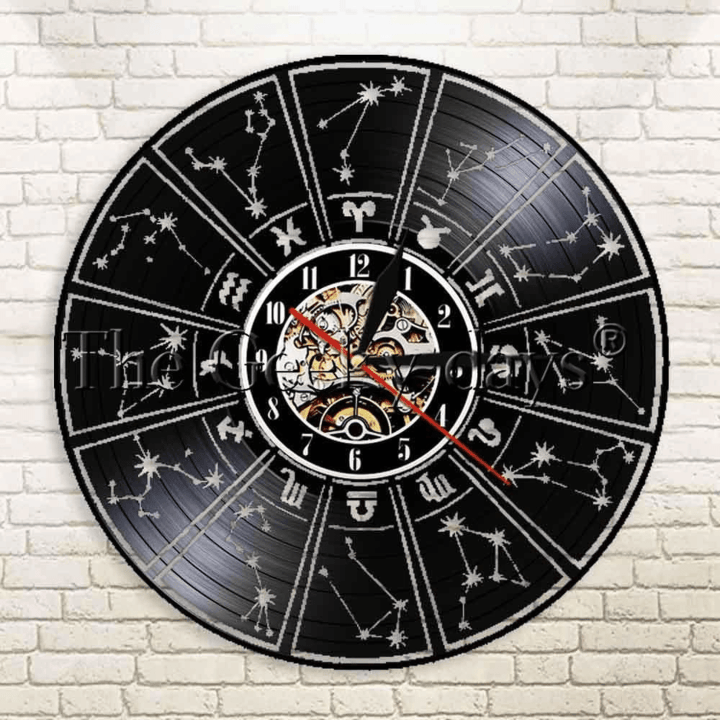 Astronomy Vinyl Record Wall Clock - Stars Wall Decor - Astronomy Gift Ideas - Astronomy Artwork