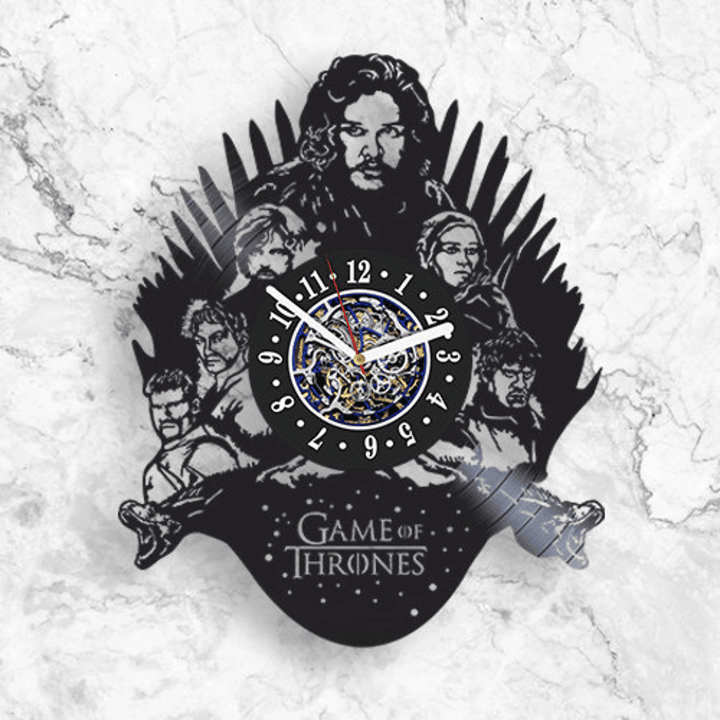 Game Of Throne Vinyl Record Original Clock Got Houses Characters Vintage Art Handmade Wall Decor For Room Christmas Gift For Women
