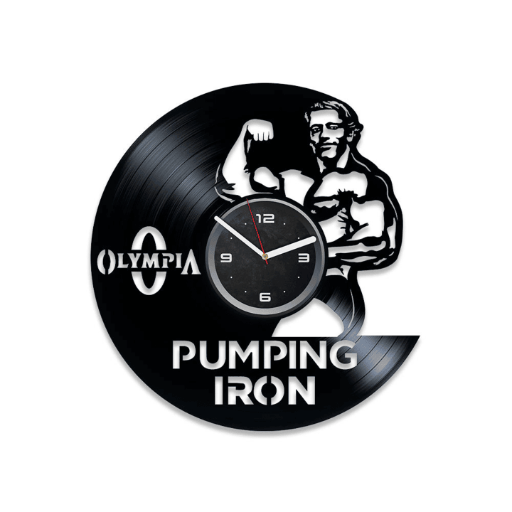 Bodybuilding Vinyl Record Round Clock Handmade Art Vintage Decor For Home Gym Fitness Wall Art Birthday Gift For Boyfriend