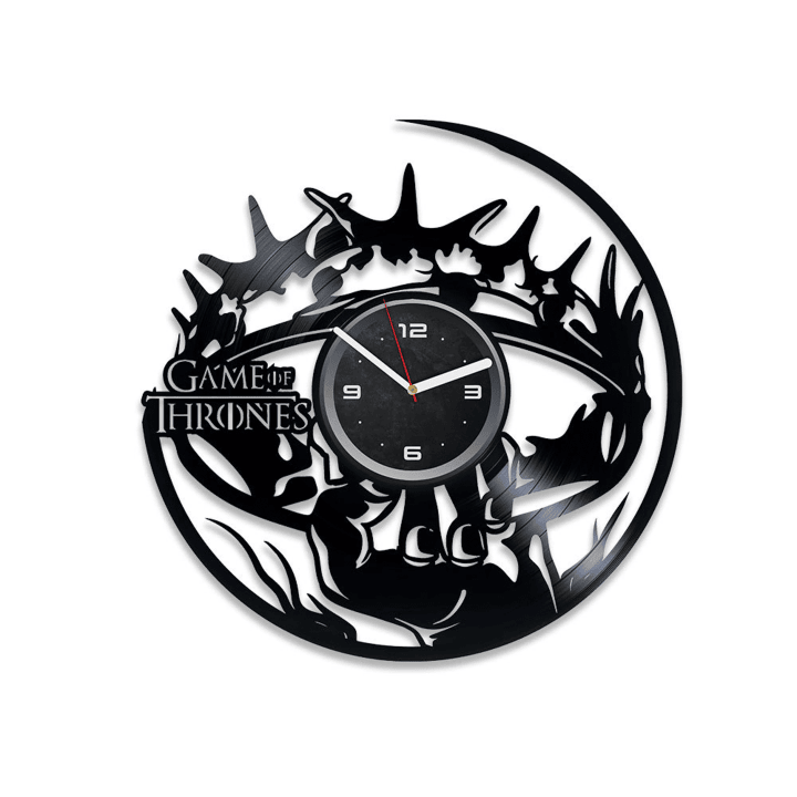Game Of Throne Vinyl Record Black Wall Clock Movie Lover Gifts Game Of Throne Decor Got Art Housewarming Gift For Friend