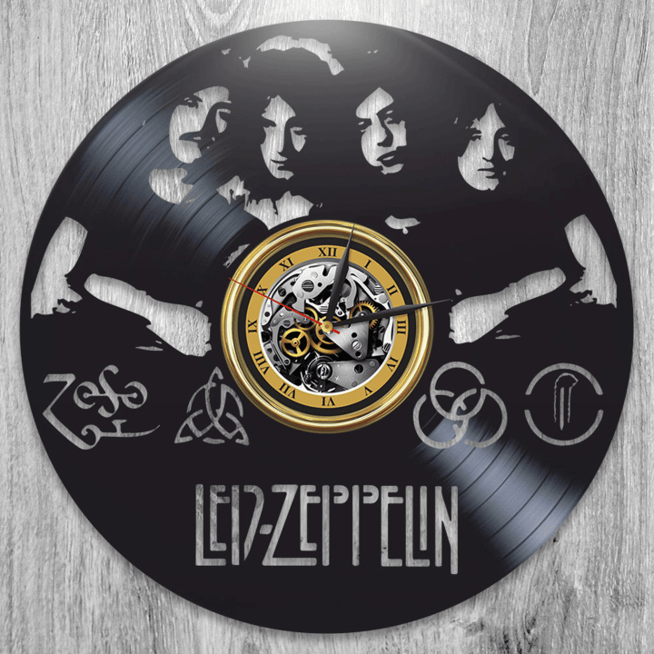 Rock Music Decor, Vinyl Record Large Clock, Rock Band Gifts, Robert Plant, Music Wall Art, Rock And Roll, Houses Of The Holy, Gift For Man