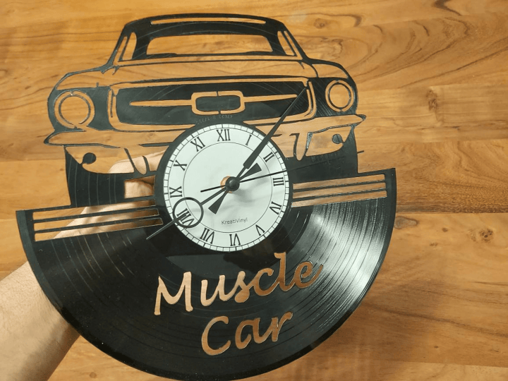 Muscle Car Record Watch Kreativinyl Gift Idea Wall Clock Vinyl Clock