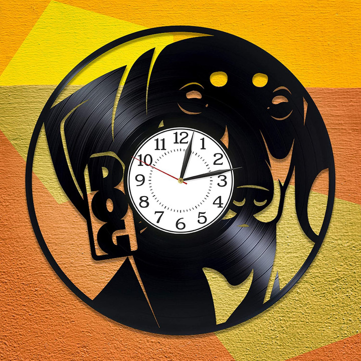 Dachshund Vinyl Record Laser Cut Wall Clock Unique Decor For Dog Owner Dogs Wall Art Dachshund Gifts Winter Holiday Gift For Her