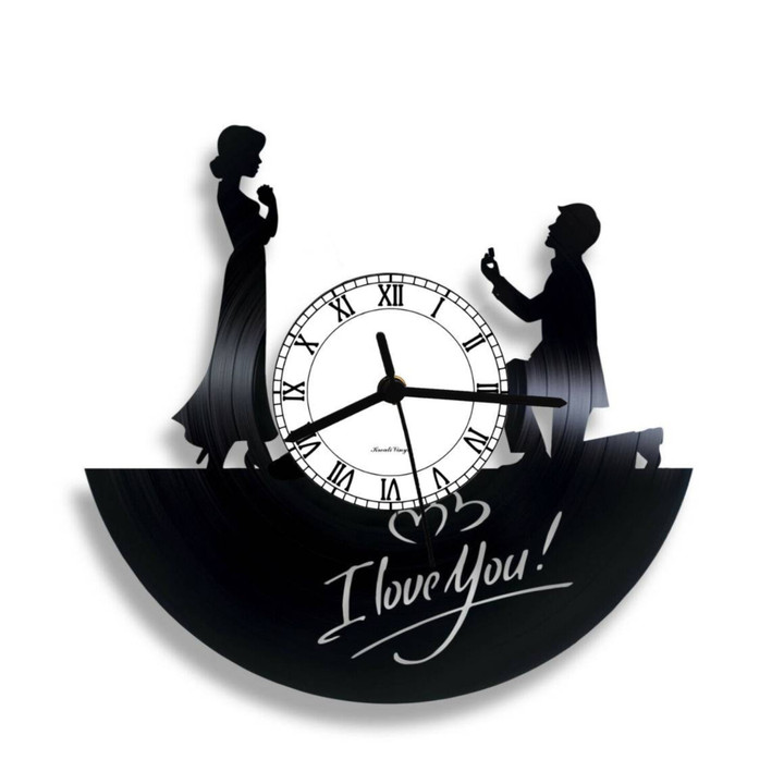 Valentine&#39;S Day Record Clock Creatinevinyl Gift Idea Wall Clock Vinyl Clock