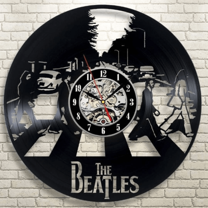 Music Band Rock Band Vinyl Record Round Clock, Music Original Art For Bedroom, Modern Wall Decor, Xmas Gift Idea For Parents