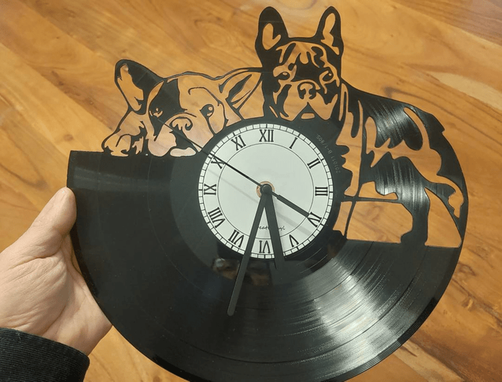 Frenchy Record Clock Kreativinyl Gift Idea Wall Clock