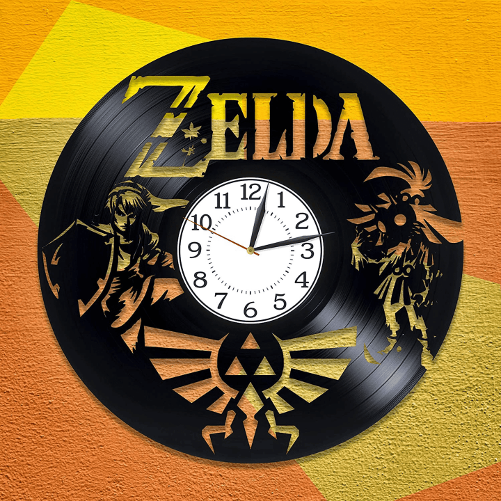 Legend Of Zelda Vinyl Record Handmade Wall Clock Nursery Decor For Boys Video Game Wall Art Unusual Wedding Gifts For Groom
