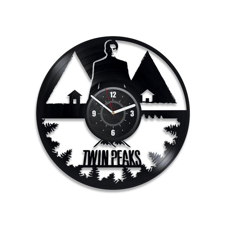 Twin Peaks Vinyl Record Laser Cut Wall Clock Twin Peaks Artwork Unique Detective Gifts Movie Wall Art Wedding Gifts For Couple
