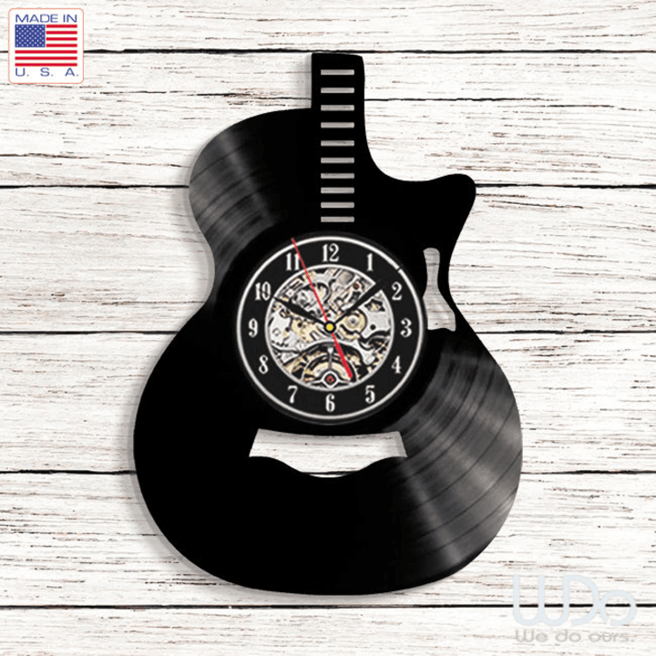 Guitar Rock Vinyl Records Wall Clock Perfect Gift Birthday!