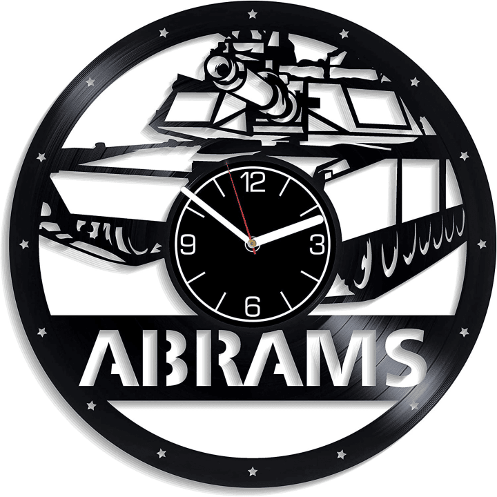 Abrams Tank Vinyl Record Wall Clock M1 Abrams Creative Decor For Home Office New Home Gift Ideas Military Decor Army Gift For Men