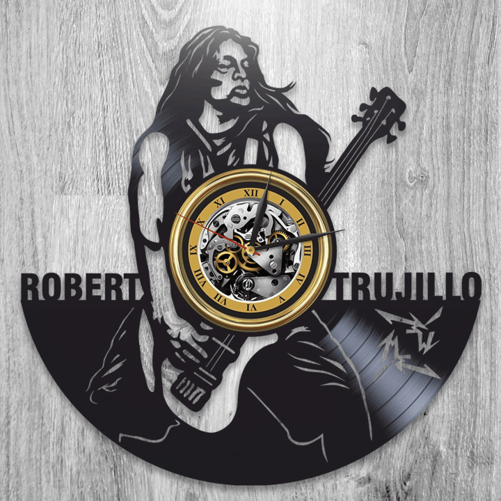 Heavy Metal Band Vinyl Record Silent Wall Clock Rock Band Wall Art Living Room Decor Aesthetic Rock Music Gifts Bday Gift For Best Friend