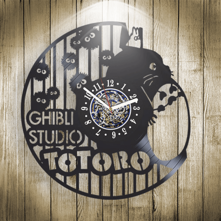 My Neighbor Totoro Vinyl Record Handmade Clock Totoro Artwork Modern Wall Decor For Girl Anniversary Gift For Wife