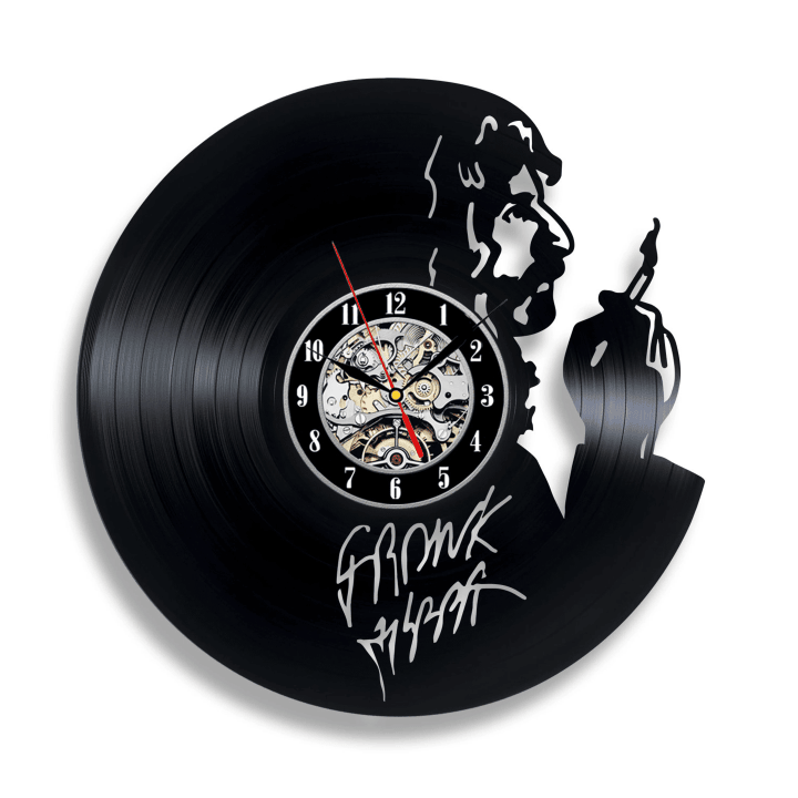 Frank Zappa Vinyl Record Clock Unique Music Art Vintage Decor For Wall Christmas Gift For Music Lover