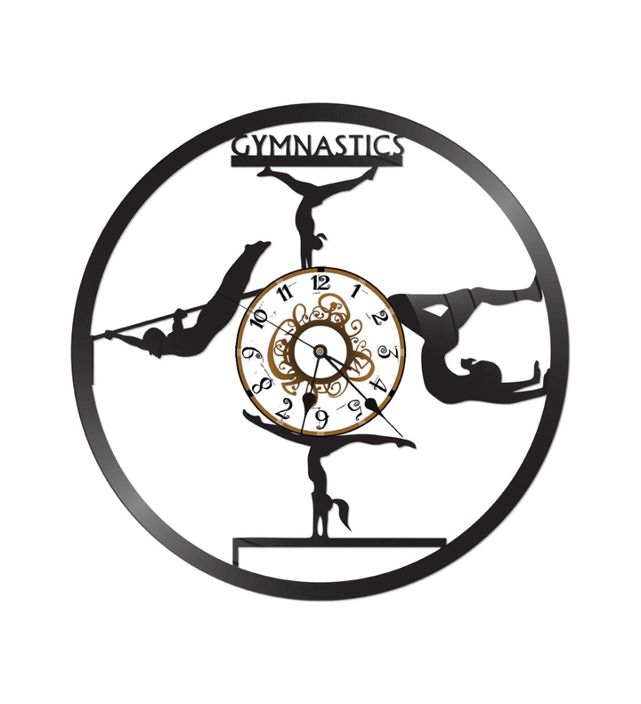 Gymnastics Decor - Gymnastics Wall Clock - Vinyl Record Clock - Records For Wall - Gymnastics Gift