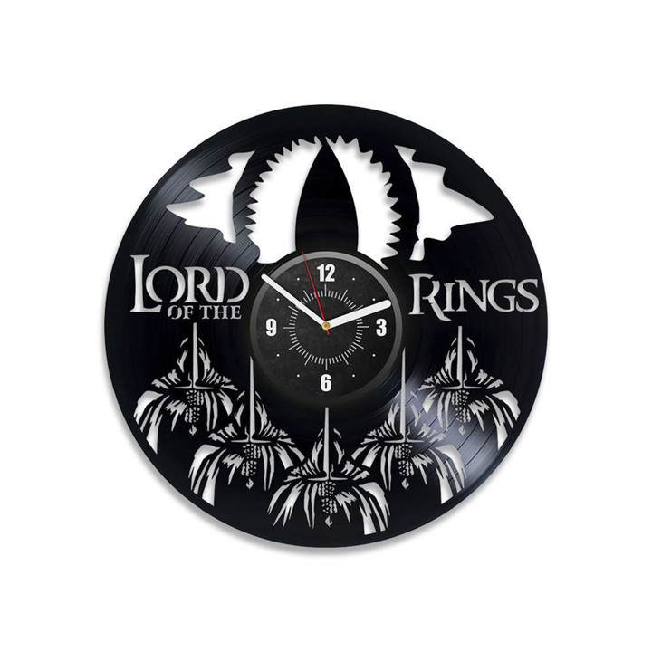 Lord Of The Ring Vinyl Record Round Clock Sauron Art Fantasy Gift For Movie Lover Wall Decor House Decor For Bedroom New Year 2023 Gift