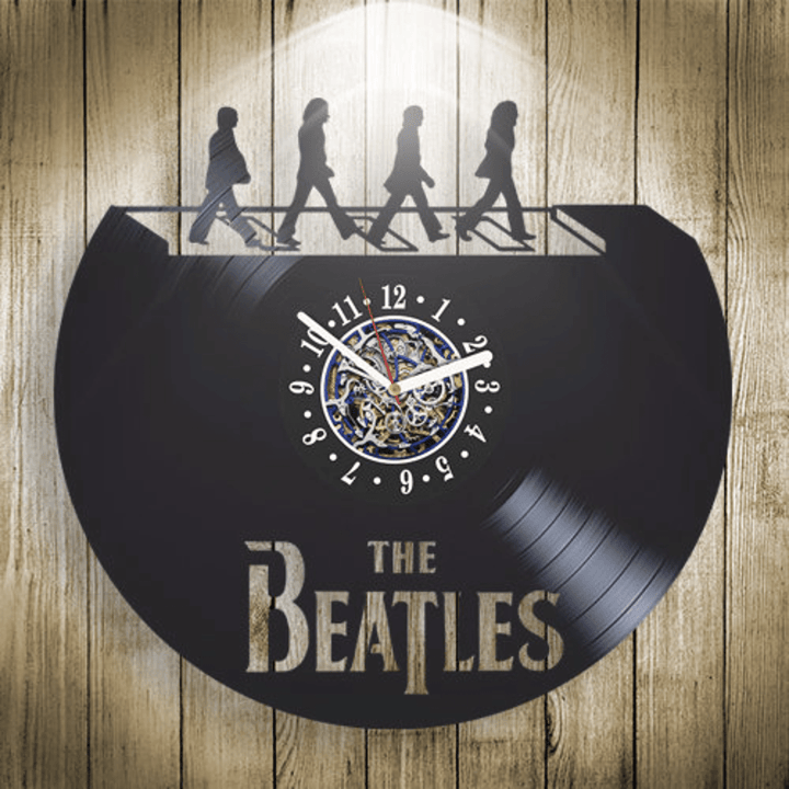 Abbey Road Music Band Vinyl Record Wall Clock, Music Band, Unique Art For Rest Room, Vintage Home Decor, Christmas Gift Idea For Mom