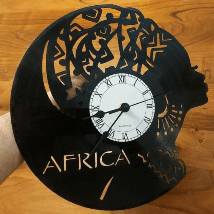 Africa Safari Record Clock Kreativinyl Gift Idea Wall Clock Vinyl Clock