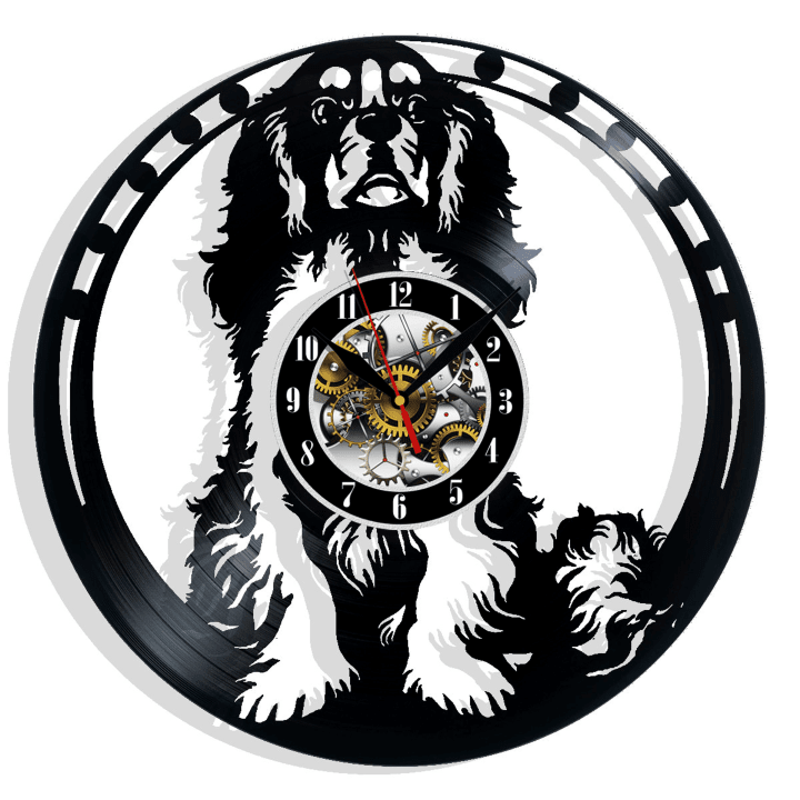 Dog Spaniel Vinyl Record Wall Clock Gifts For Him Her Kids Decor For Home Bedroom Bathroom Kitchen Art Surprise Ideas For Best Friends