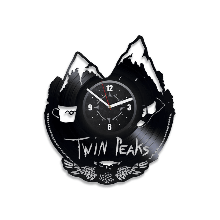 Twin Peaks Vinyl Record Clock Twin Peaks Wall Art Gifts For Detective Movie Artwork New Year Gifts For Him