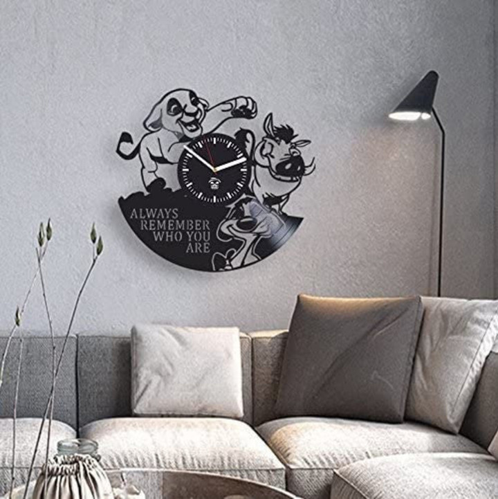 The Lion King Vinyl Record Laser Cut Wall Clock Creative Decor For Bedrooms Lion King Art For Nursery Gift For Son New Home Gifts Simba Art