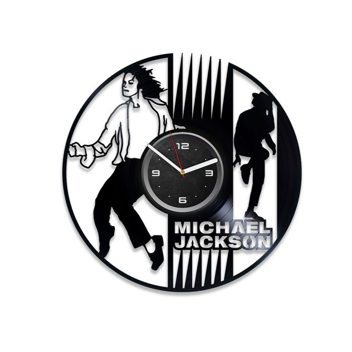 Michael Jackson Vinyl Record Black Clock King Of Pop Modern Decor For Home Music Legend Wall Art Honeymoon Gift Couple