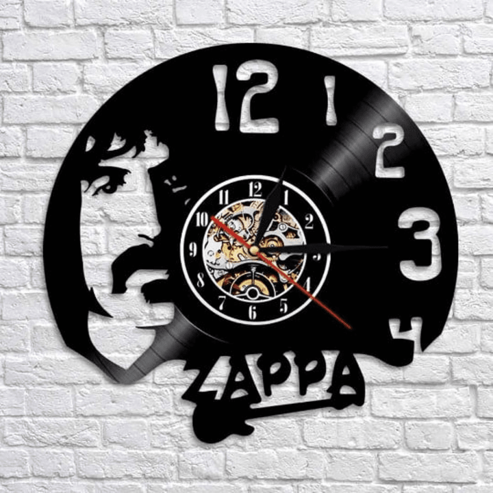 Frank Zappa Vinyl Record Wall Clock, Modern Home Art Decor, Birthday Gift Idea For Women, Unique Handmade Artwork