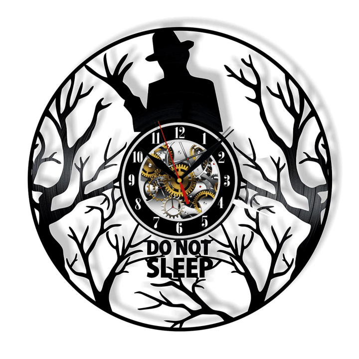 Halloween Horror Movie Vinyl Record Wall Clock Gifts For Him Her Kids Decor For Home Bedroom Kitchen Art Surprise Ideas For Best Friends