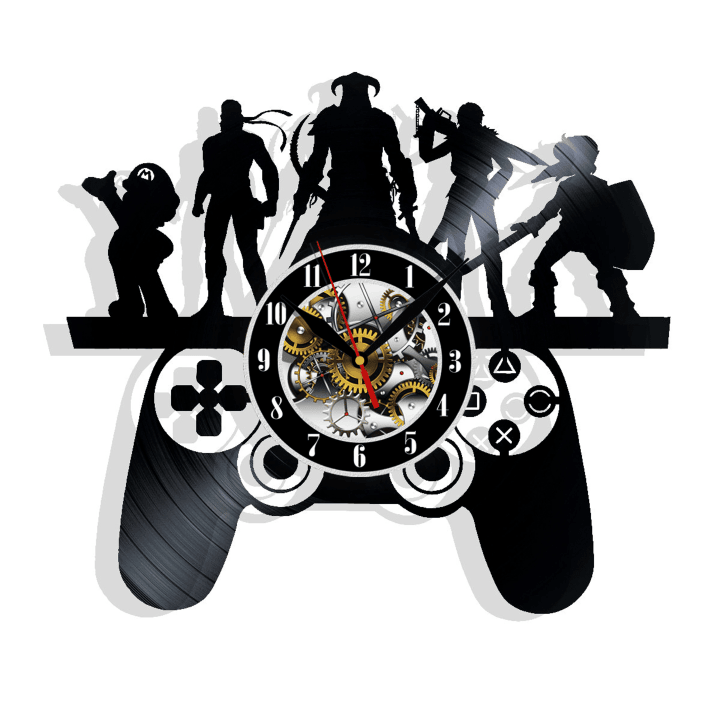 Game Console Gamer Vinyl Record Wall Clock Gifts For Him Her Kids Decor For Home Bedroom Bathroom Art Surprise Ideas For Best Friends