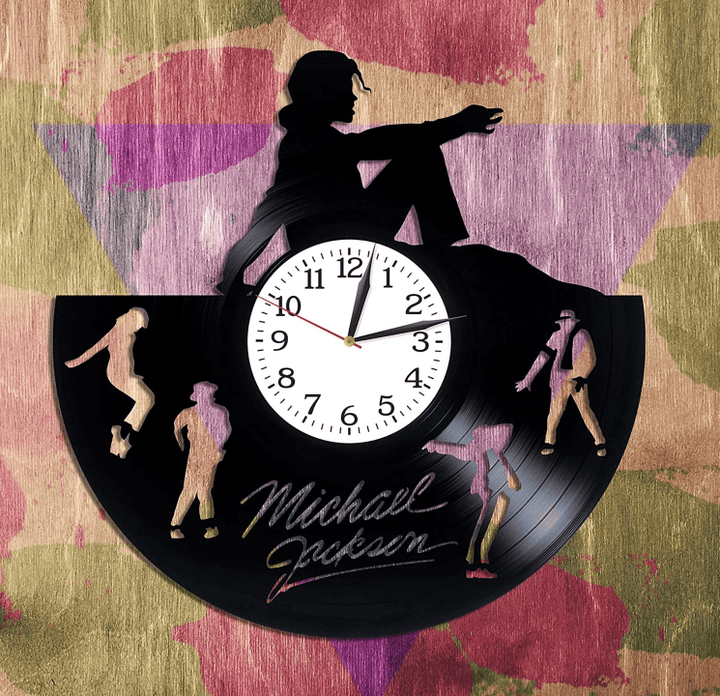 Michael Jackson Vinyl Record Large Wall Clock King Of Pop Minimalist Decor For Living Room Music Legend Art New Home Gift For Parents