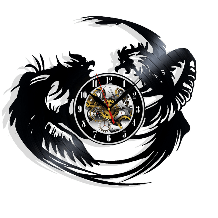 Cockfights Vinyl Record Wall Clock Gifts For Him Her Kids Decor For Home Bedroom Bathroom Kitchen Art Surprise Ideas For Friends