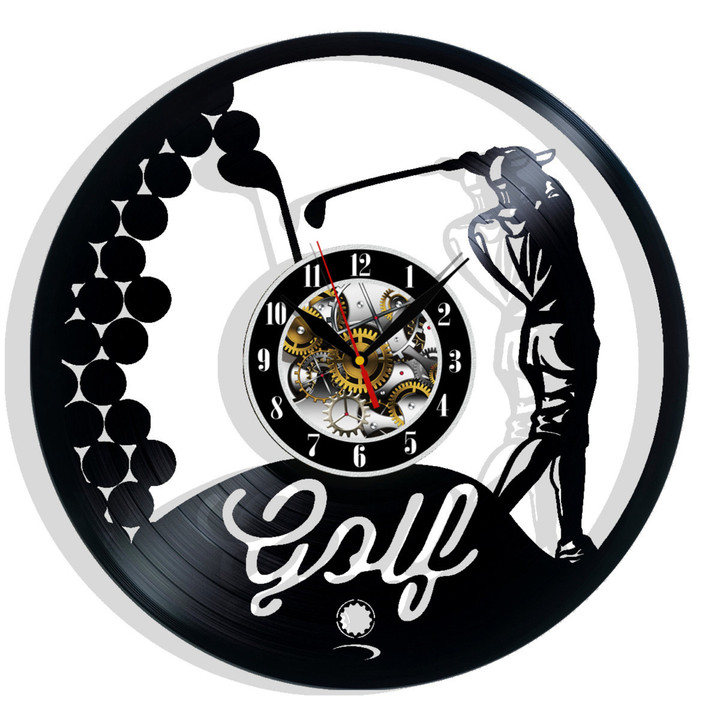 Golf Golfer Vinyl Record Wall Clock Gifts For Him Her Kids Decor For Home Bedroom Bathroom Kitchen Art Surprise Ideas For Best Friends