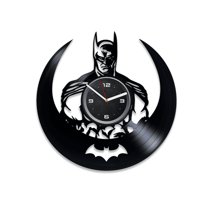 Dc Superhero Vinyl Record Handmade Wall Clock Dark Knight Wall Art Modern Decor For Boy Playroom Comic Book Artwork Anniversary Gift For Him