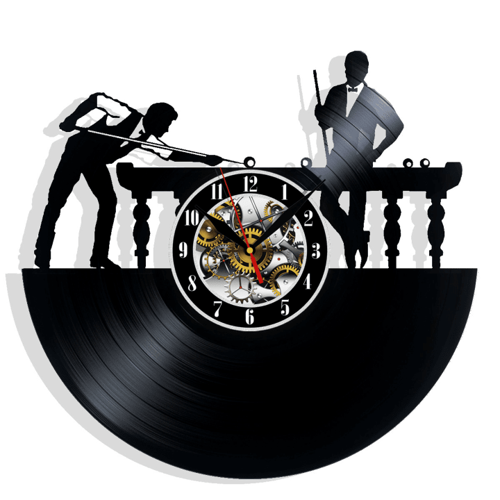 Billiards Vinyl Record Wall Clock Gifts For Him Her Kids Decor For Home Bedroom Bathroom Kitchen Art Surprise Ideas For Friends