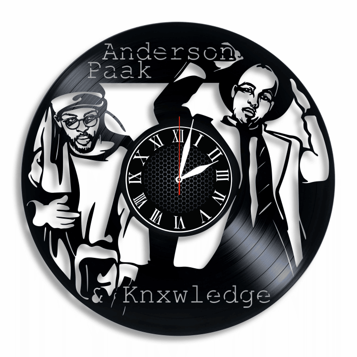 Music Band, Anderson .Paak And Knxwledge Vinyl Record Wall Clock, Music Duo Wall Art