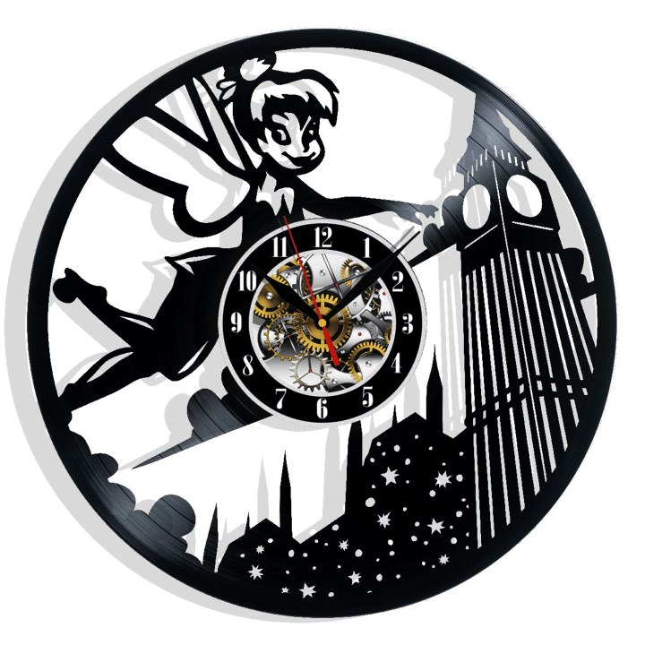 Fairy Vinyl Record Wall Clock Gifts For Him Her Kids Decor For Home Bedroom Bathroom Kitchen Art Surprise Ideas For Best Friends