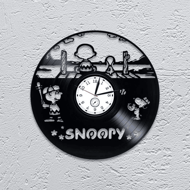 Cartoon Characters Vinyl Record Wall Clock Cute Room Decor Cartoon Wall Art Xmas Gift For Son Wall Art For Boys